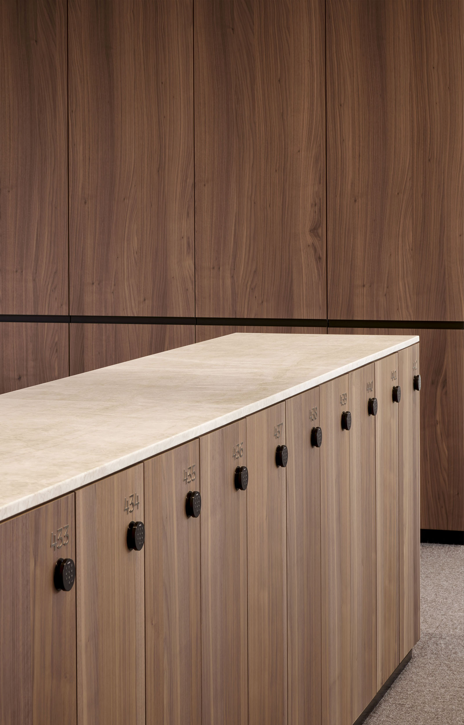 Banking & Finance. Workspaces. Offices. Detail Lockers. Private Bank Zurich - MACH Architektur.